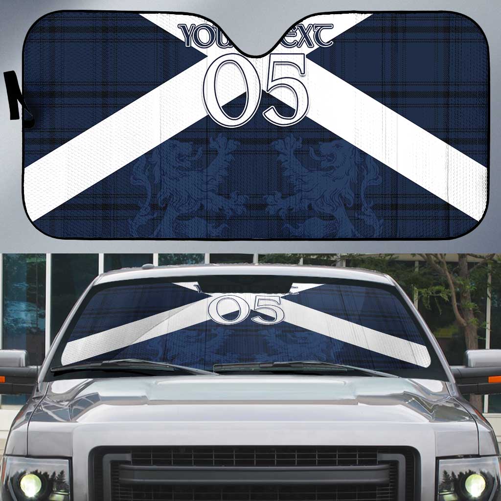 Custom Scotland Tartan Football Auto Sun Shade Flag Style - Wonder Print Shop