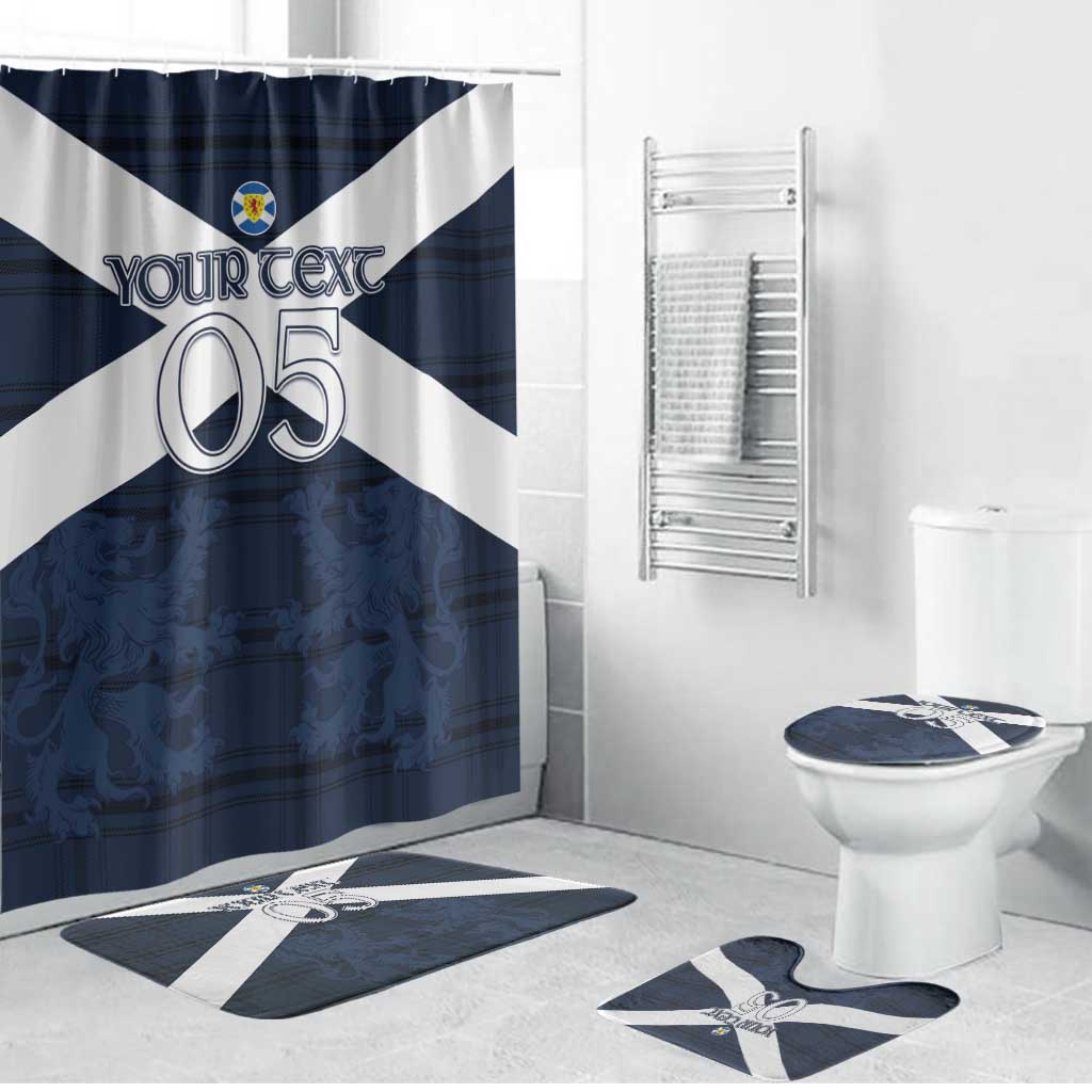 Custom Scotland Tartan Football Bathroom Set Flag Style - Wonder Print Shop