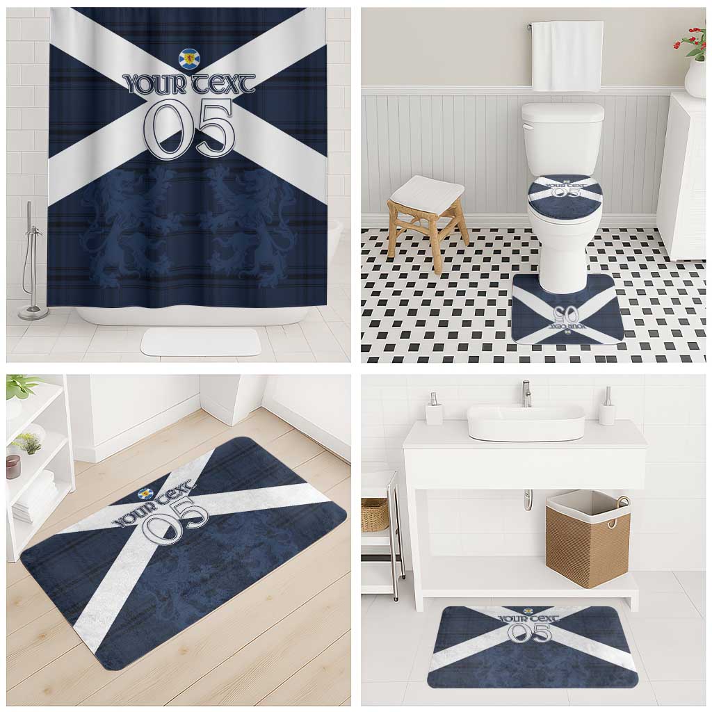 Custom Scotland Tartan Football Bathroom Set Flag Style - Wonder Print Shop
