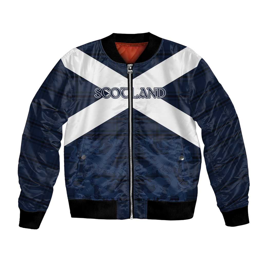 Custom Scotland Tartan Football Bomber Jacket Flag Style - Wonder Print Shop