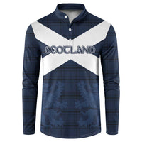 Custom Scotland Tartan Football Button Sweatshirt Flag Style - Wonder Print Shop