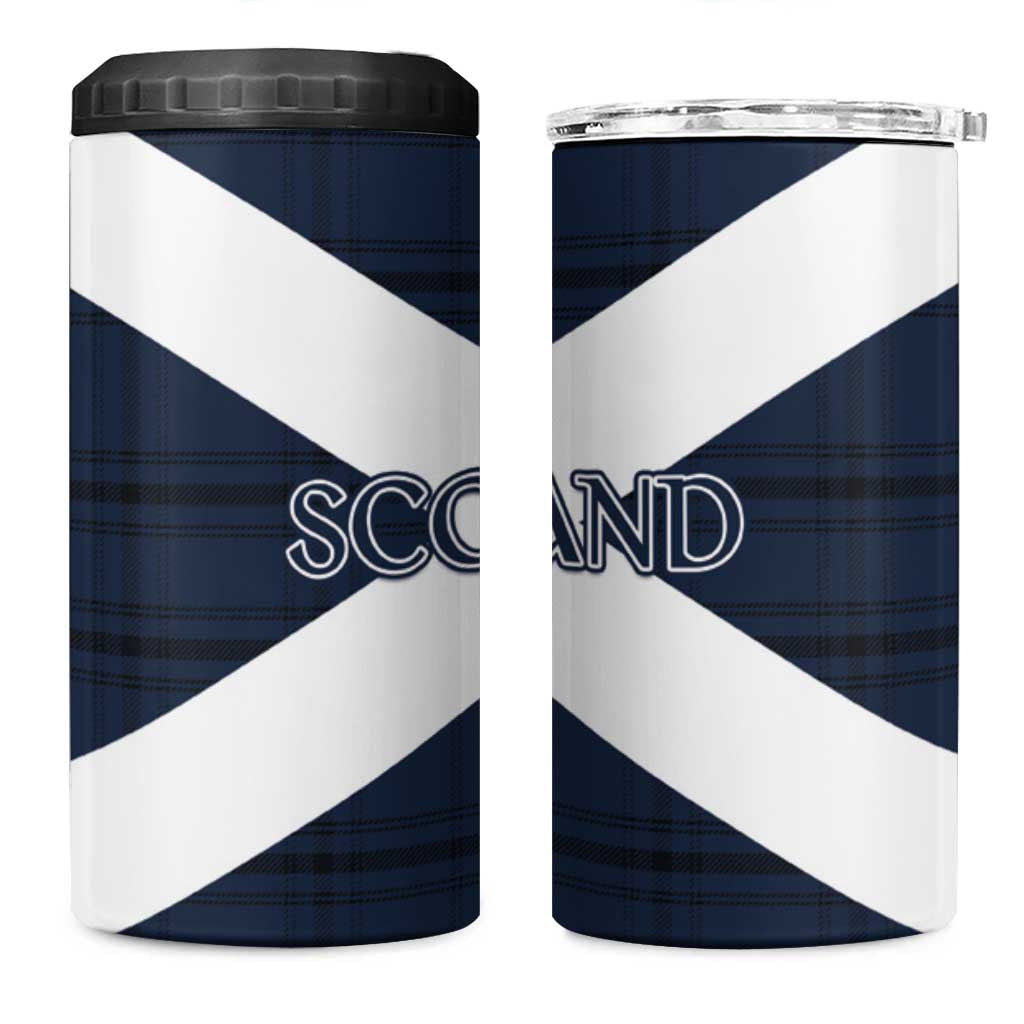 Scotland Tartan Football 4 in 1 Can Cooler Tumbler Flag Style - Wonder Print Shop