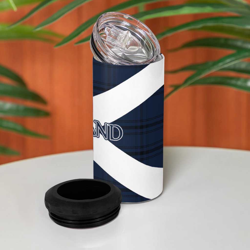 Scotland Tartan Football 4 in 1 Can Cooler Tumbler Flag Style - Wonder Print Shop