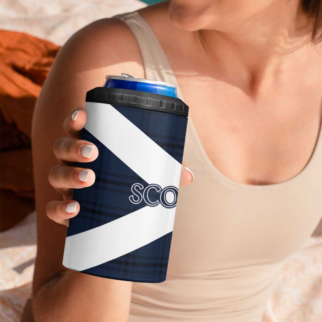 Scotland Tartan Football 4 in 1 Can Cooler Tumbler Flag Style - Wonder Print Shop