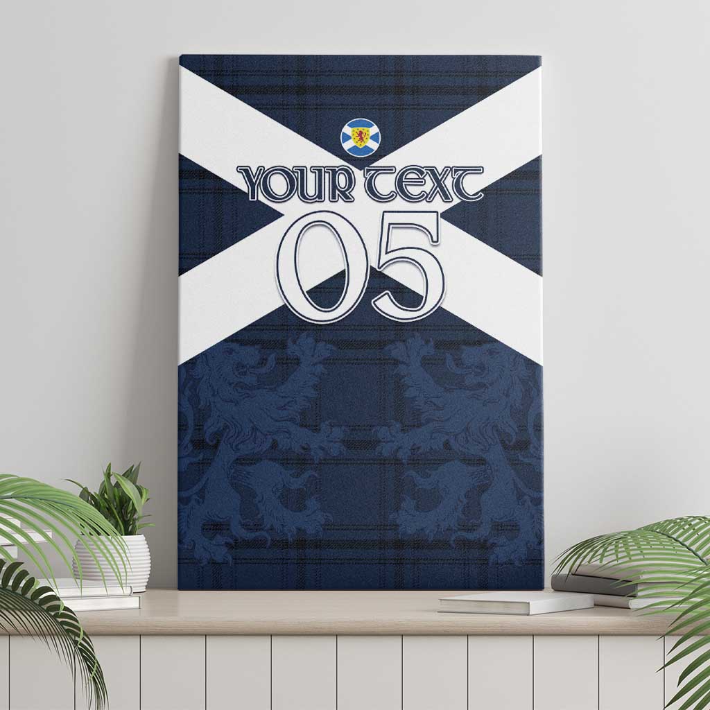 Custom Scotland Tartan Football Canvas Wall Art Flag Style - Wonder Print Shop