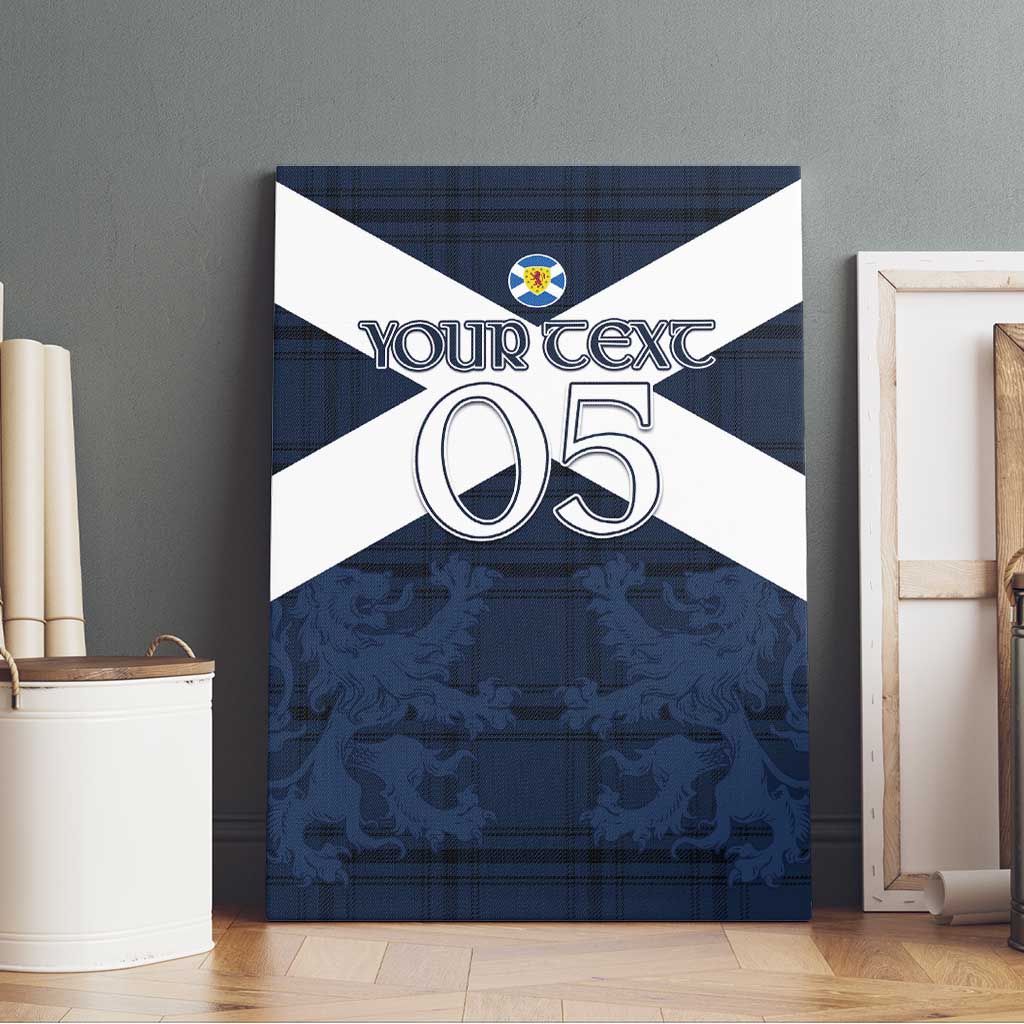 Custom Scotland Tartan Football Canvas Wall Art Flag Style - Wonder Print Shop