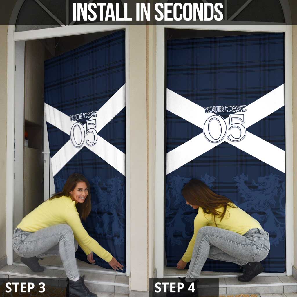 Custom Scotland Tartan Football Door Cover Flag Style - Wonder Print Shop