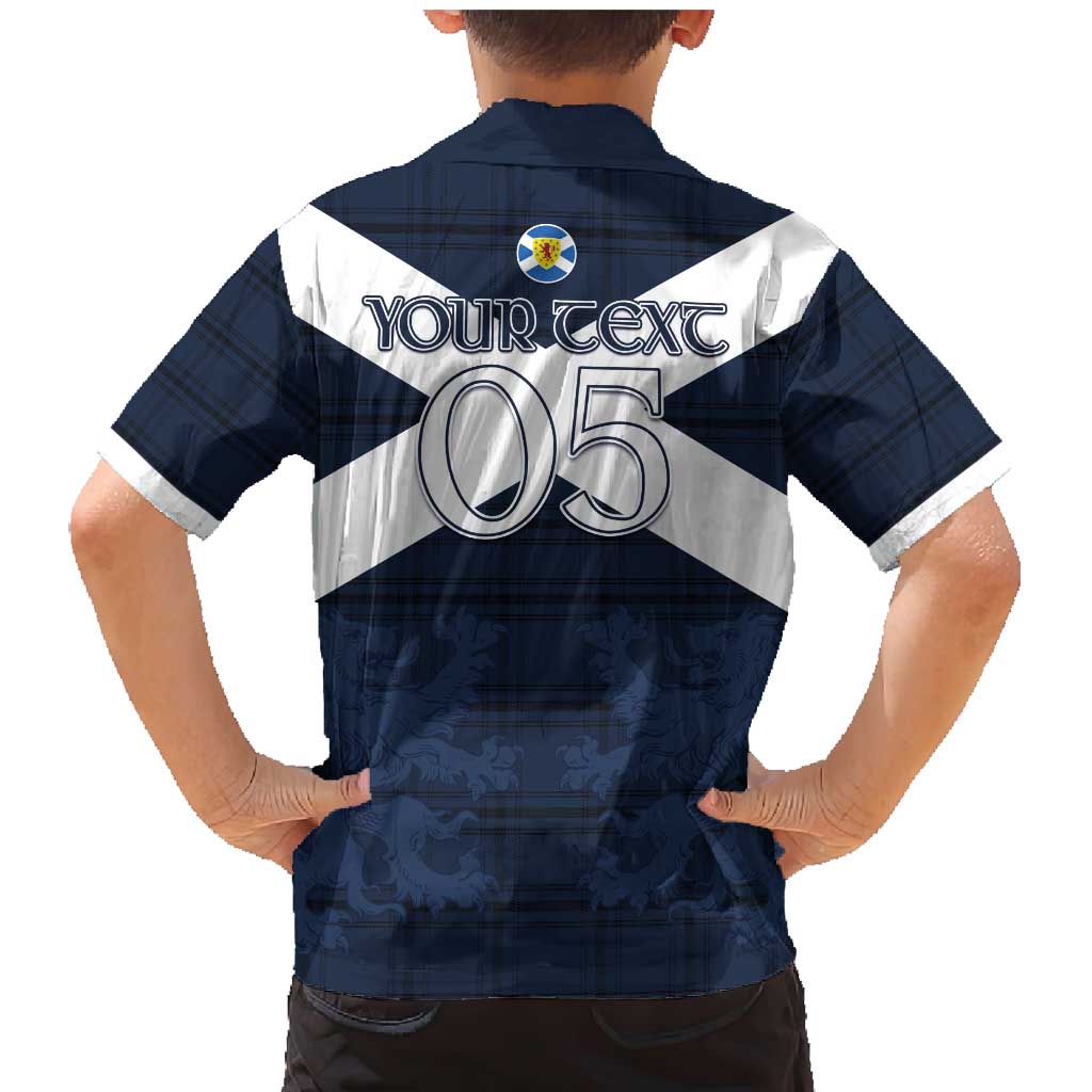 Custom Scotland Tartan Football Family Matching Mermaid Dress and Hawaiian Shirt Flag Style - Wonder Print Shop