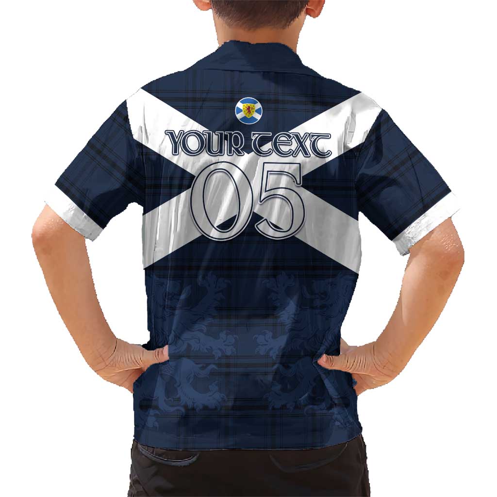 Custom Scotland Tartan Football Family Matching Off Shoulder Maxi Dress and Hawaiian Shirt Flag Style - Wonder Print Shop