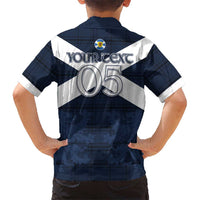 Custom Scotland Tartan Football Family Matching Off Shoulder Maxi Dress and Hawaiian Shirt Flag Style - Wonder Print Shop