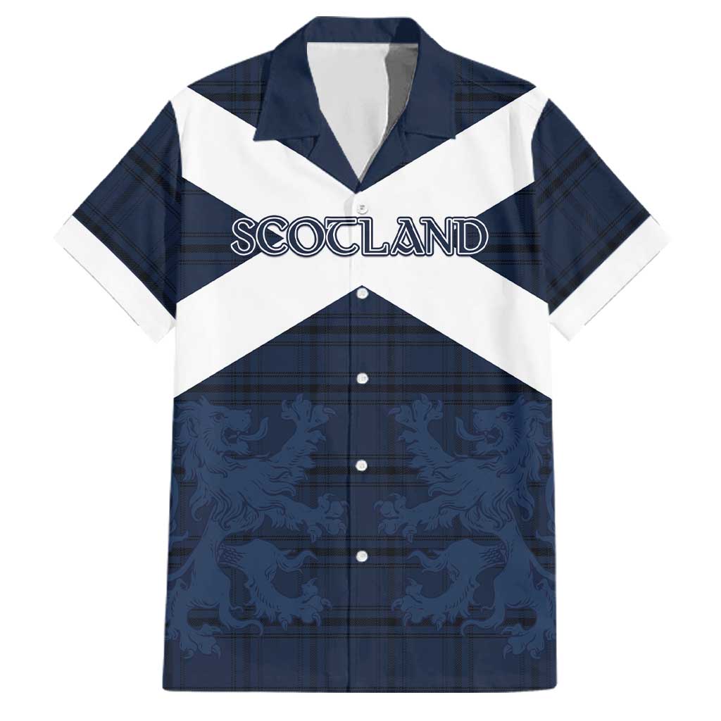 Custom Scotland Tartan Football Family Matching Off Shoulder Maxi Dress and Hawaiian Shirt Flag Style - Wonder Print Shop