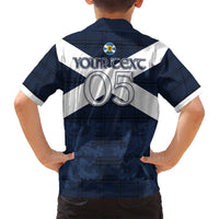 Custom Scotland Tartan Football Family Matching Puletasi and Hawaiian Shirt Flag Style - Wonder Print Shop