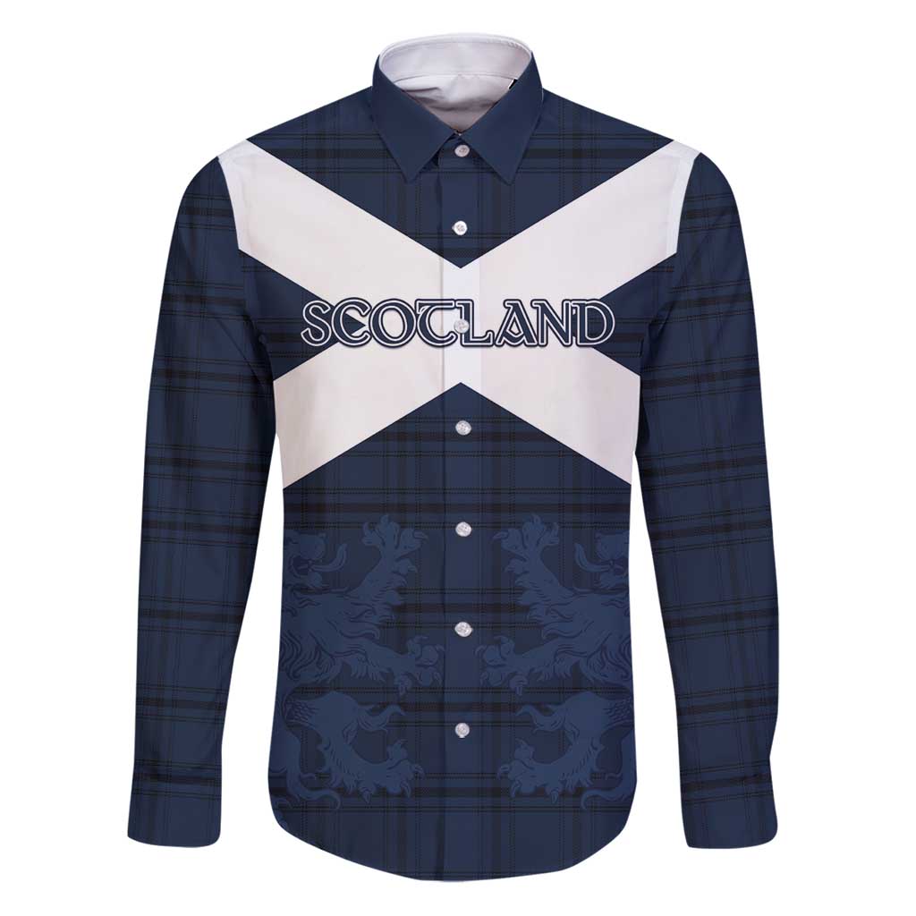 Custom Scotland Tartan Football Family Matching Puletasi and Hawaiian Shirt Flag Style - Wonder Print Shop