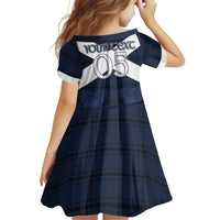 Custom Scotland Tartan Football Family Matching Summer Maxi Dress and Hawaiian Shirt Flag Style - Wonder Print Shop