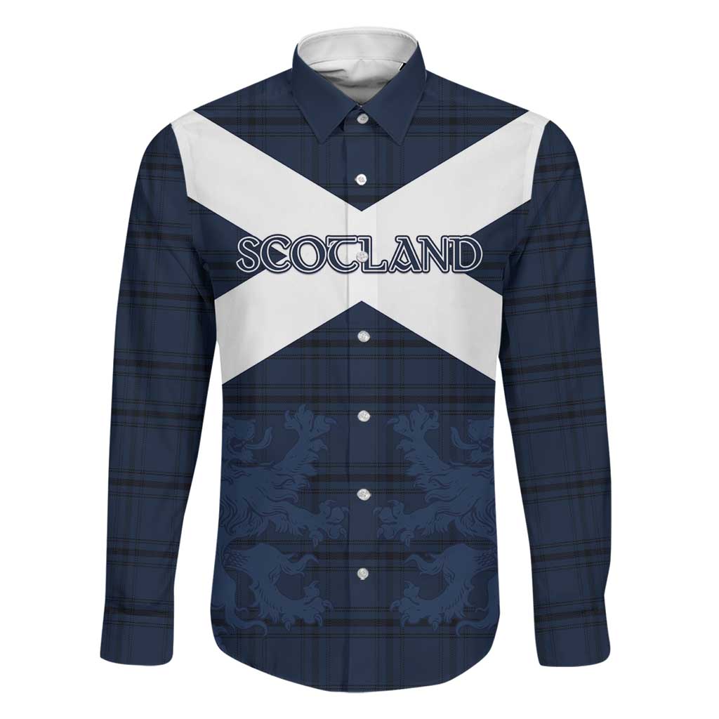 Custom Scotland Tartan Football Family Matching Summer Maxi Dress and Hawaiian Shirt Flag Style - Wonder Print Shop