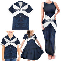 Custom Scotland Tartan Football Family Matching Tank Maxi Dress and Hawaiian Shirt Flag Style - Wonder Print Shop