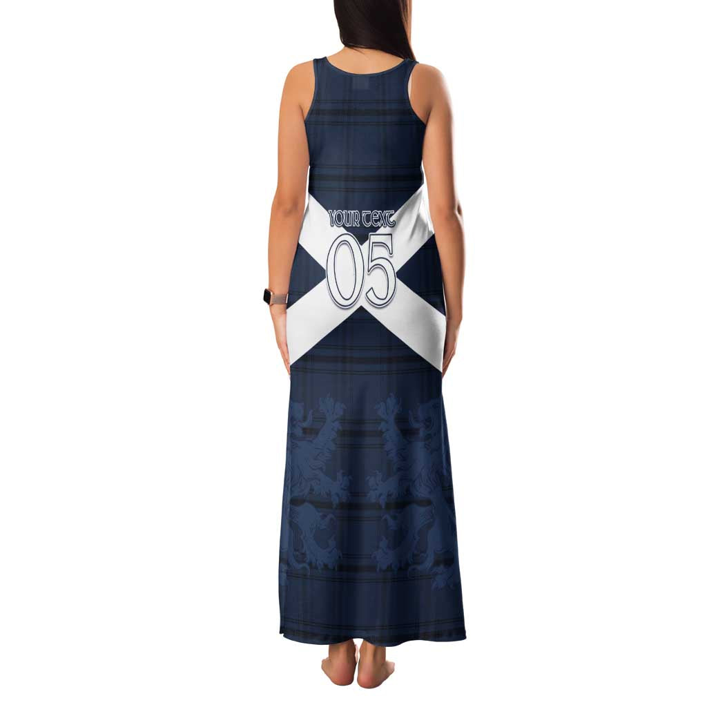 Custom Scotland Tartan Football Family Matching Tank Maxi Dress and Hawaiian Shirt Flag Style - Wonder Print Shop