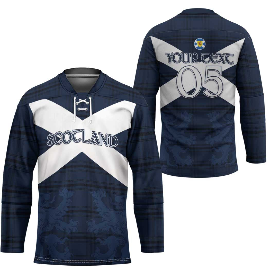 Custom Scotland Tartan Football Hockey Jersey Flag Style - Wonder Print Shop