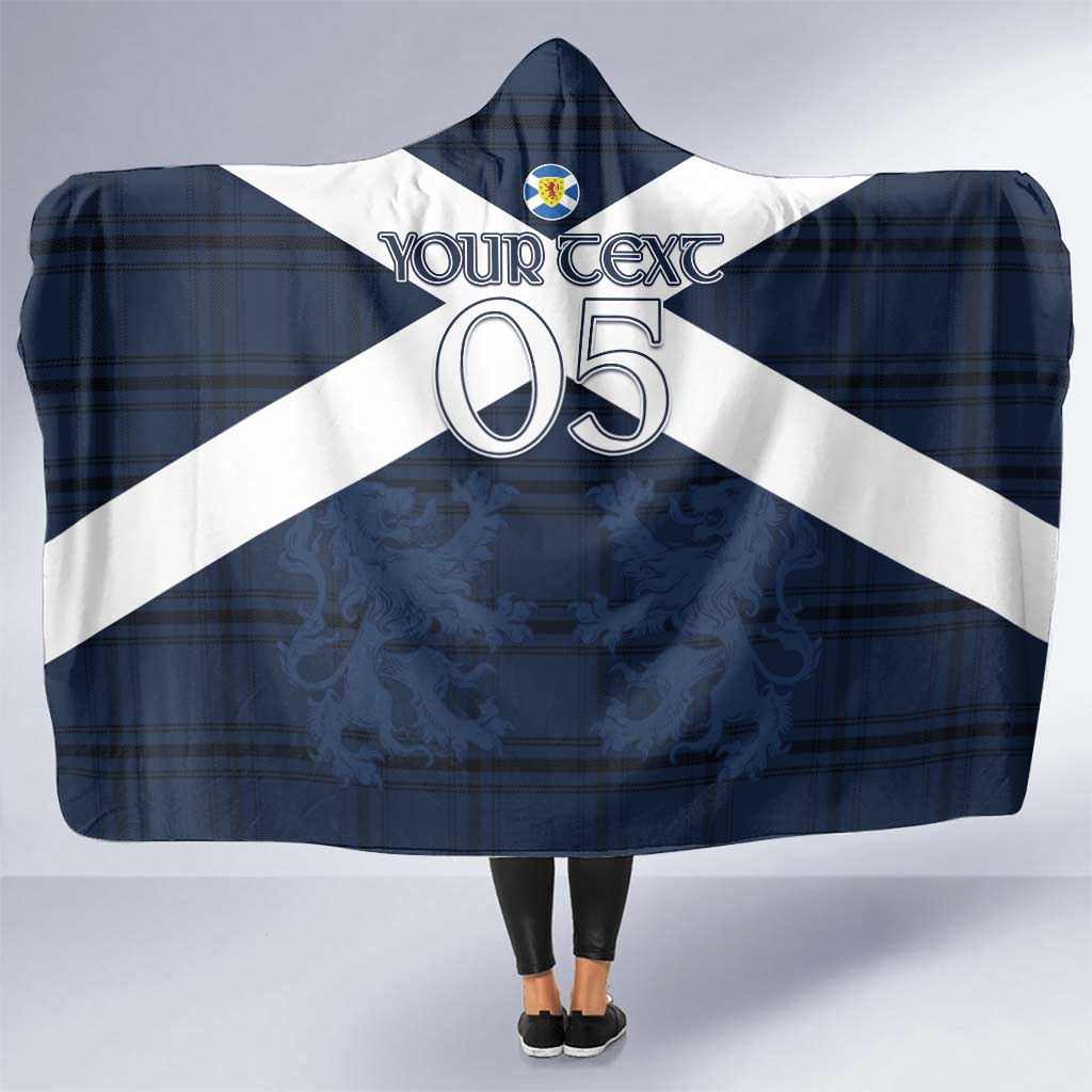 Custom Scotland Tartan Football Hooded Blanket Flag Style - Wonder Print Shop