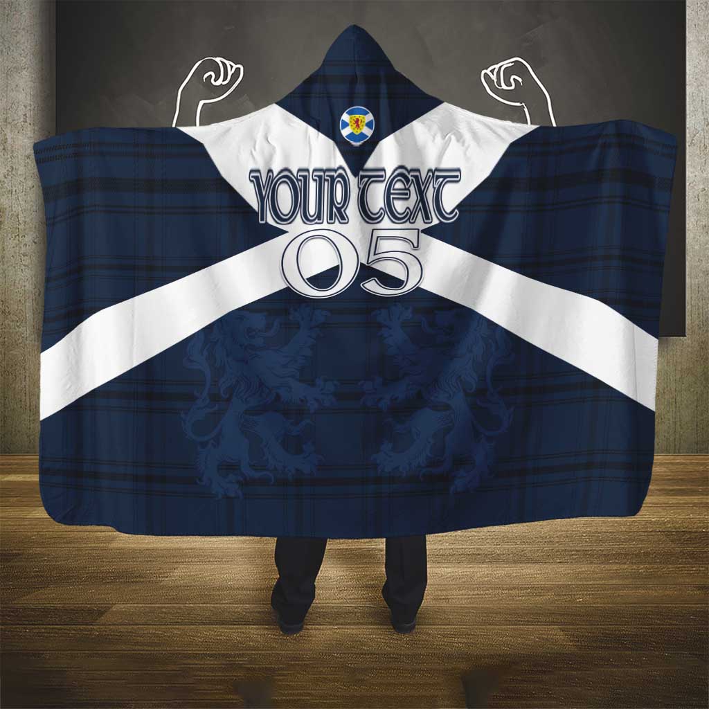 Custom Scotland Tartan Football Hooded Blanket Flag Style - Wonder Print Shop