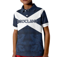 Custom Scotland Tartan Football Kid Polo Shirt Flag Style - Wonder Print Shop