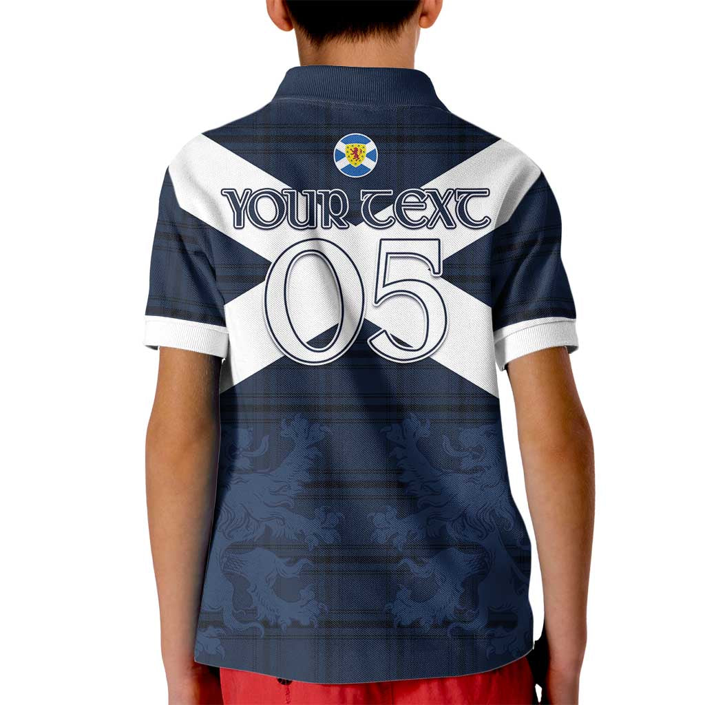 Custom Scotland Tartan Football Kid Polo Shirt Flag Style - Wonder Print Shop