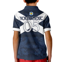 Custom Scotland Tartan Football Kid Polo Shirt Flag Style - Wonder Print Shop