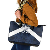 Custom Scotland Tartan Football Leather Tote Bag Flag Style - Wonder Print Shop