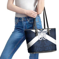 Custom Scotland Tartan Football Leather Tote Bag Flag Style - Wonder Print Shop