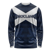 Custom Scotland Tartan Football Long Sleeve Shirt Flag Style - Wonder Print Shop