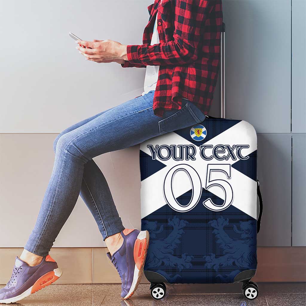 Custom Scotland Tartan Football Luggage Cover Flag Style - Wonder Print Shop