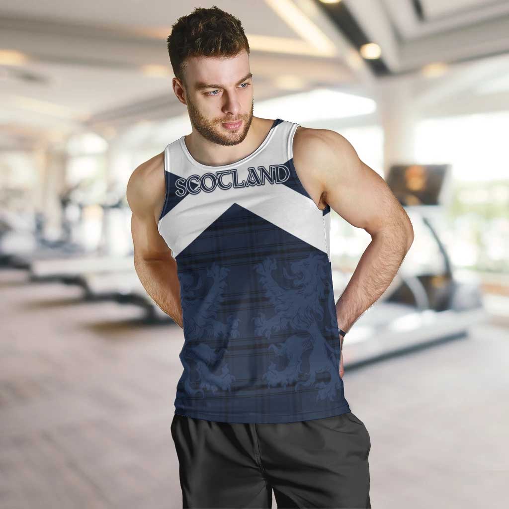 Custom Scotland Tartan Football Men Tank Top Flag Style - Wonder Print Shop
