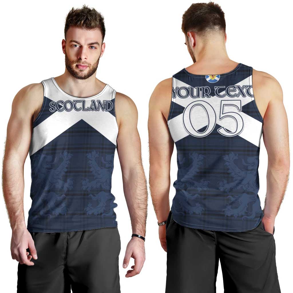 Custom Scotland Tartan Football Men Tank Top Flag Style - Wonder Print Shop