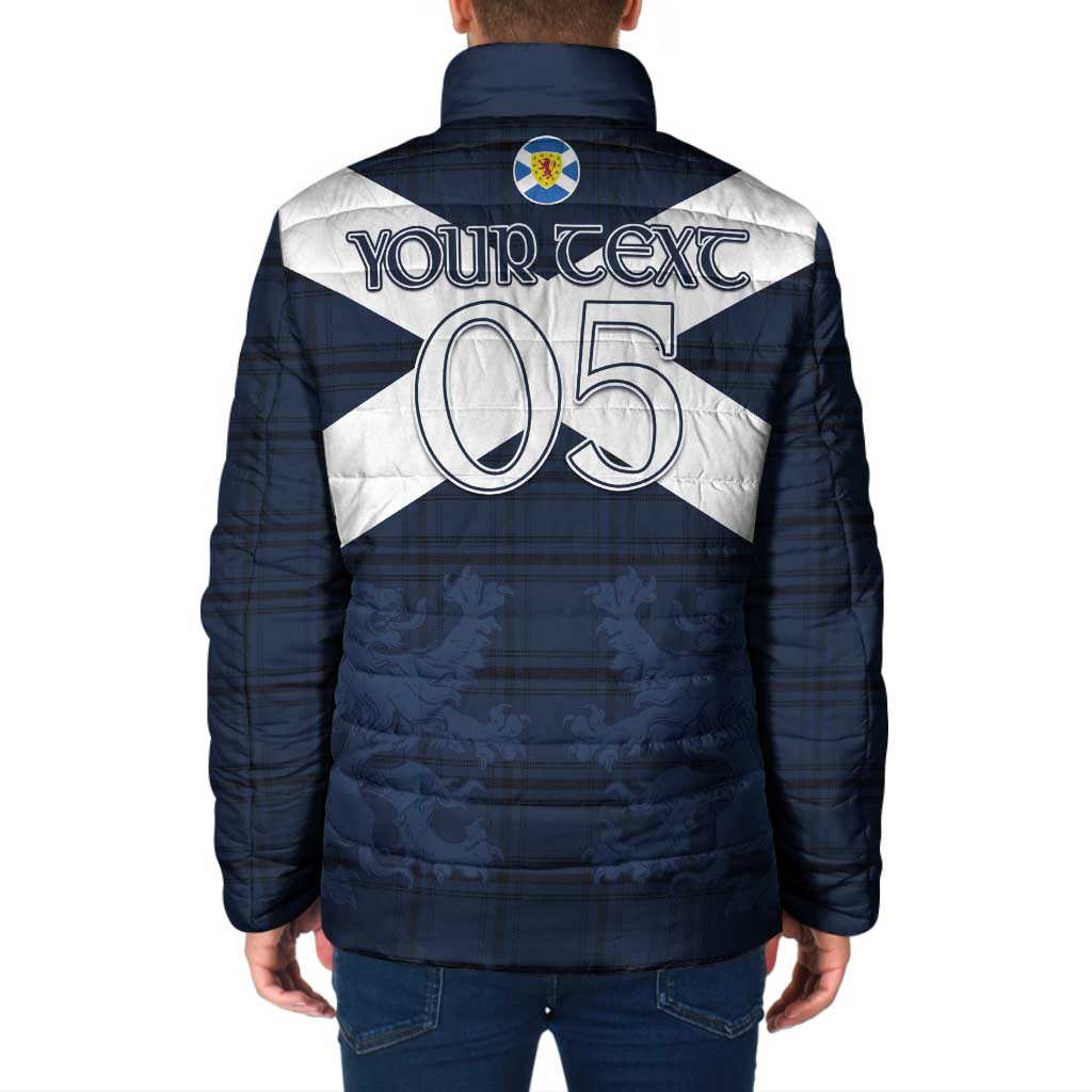 Custom Scotland Tartan Football Padded Jacket Flag Style - Wonder Print Shop