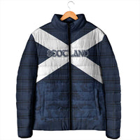 Custom Scotland Tartan Football Padded Jacket Flag Style - Wonder Print Shop