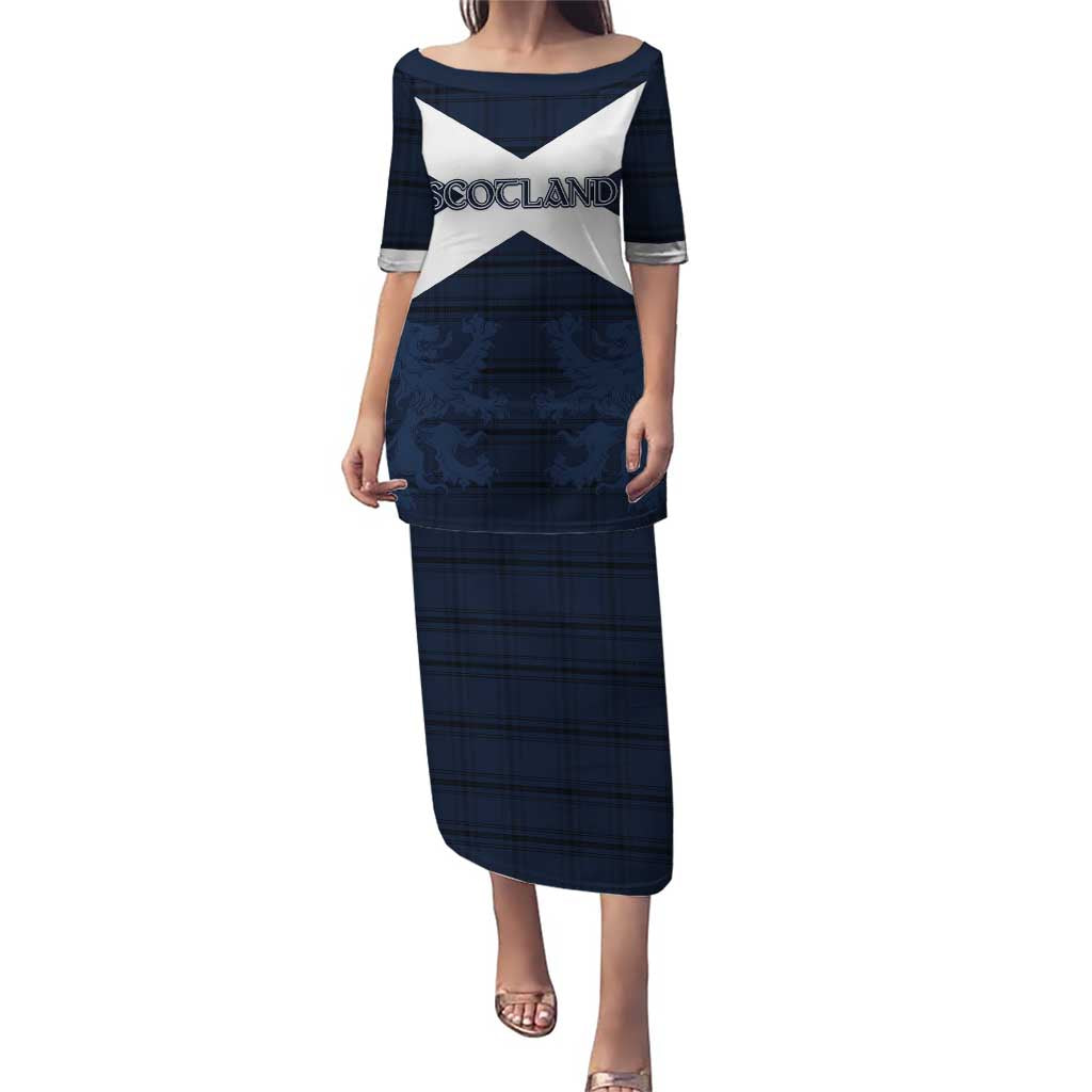 Custom Scotland Tartan Football Puletasi Flag Style - Wonder Print Shop