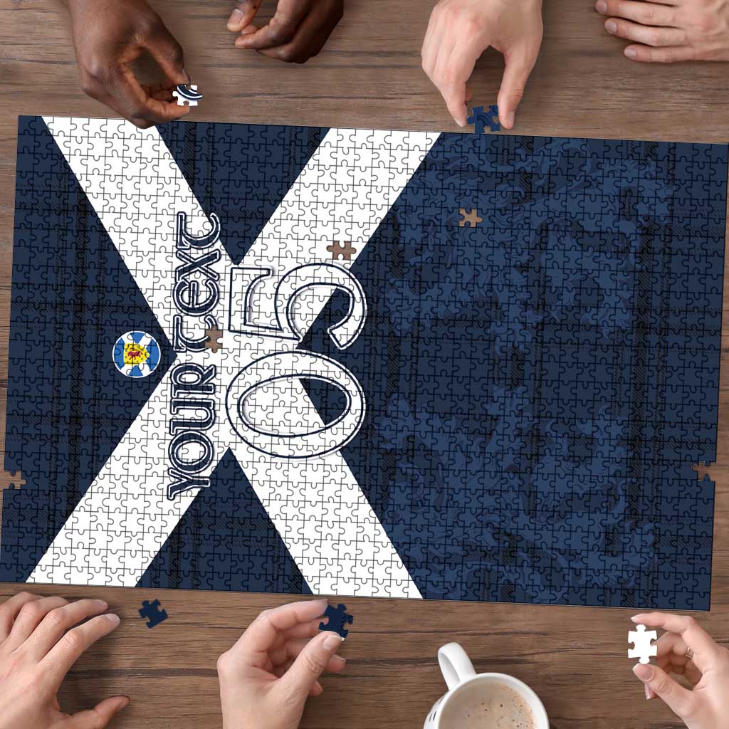 Custom Scotland Tartan Football Puzzle Flag Style - Wonder Print Shop