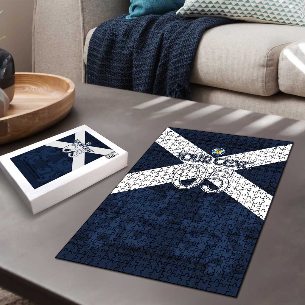 Custom Scotland Tartan Football Puzzle Flag Style - Wonder Print Shop