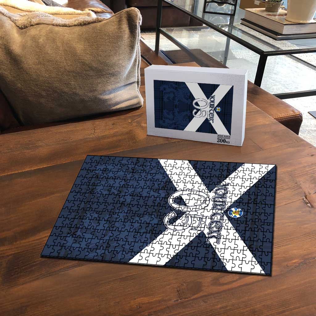 Custom Scotland Tartan Football Puzzle Flag Style - Wonder Print Shop