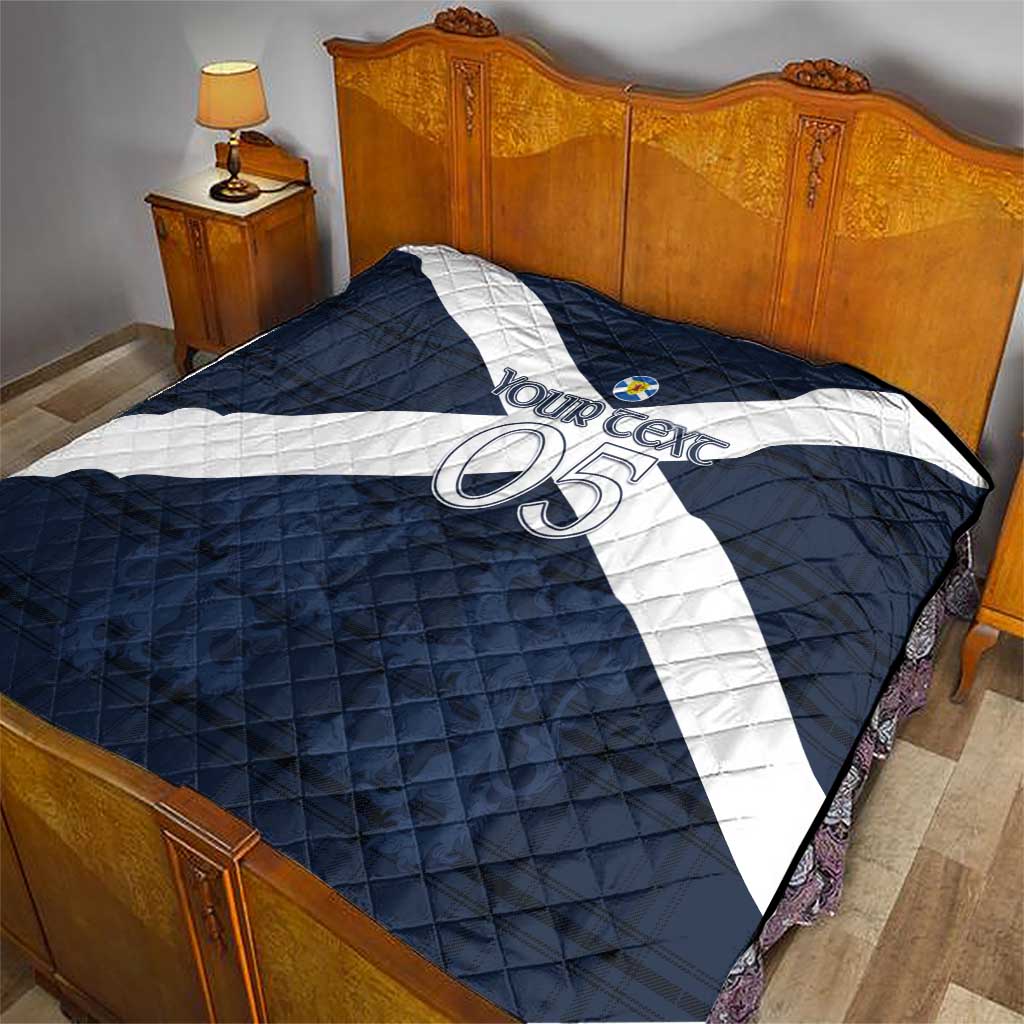 Custom Scotland Tartan Football Quilt Flag Style - Wonder Print Shop