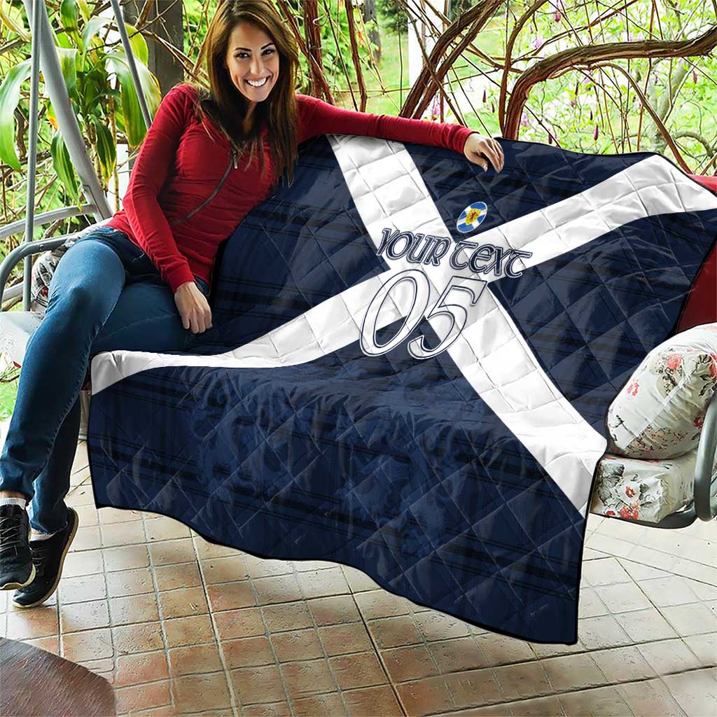 Custom Scotland Tartan Football Quilt Flag Style - Wonder Print Shop