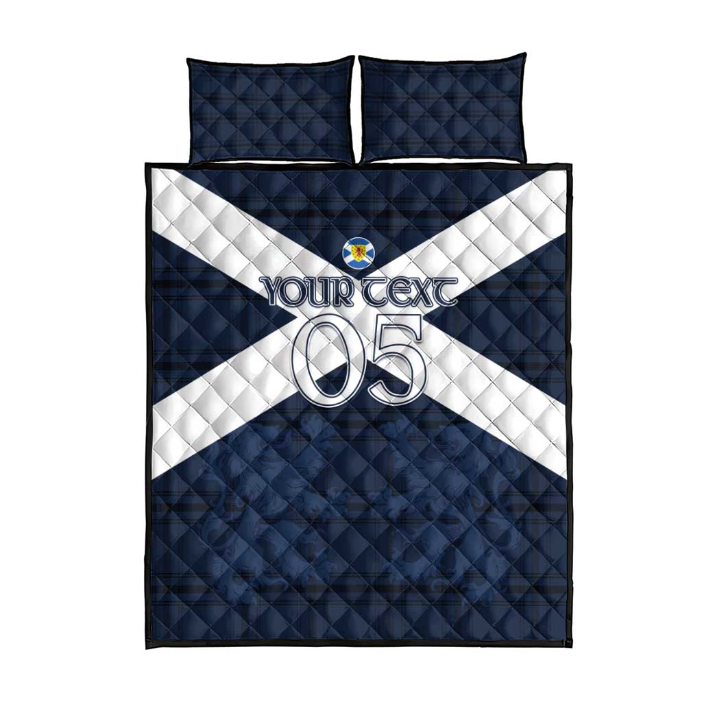 Custom Scotland Tartan Football Quilt Bed Set Flag Style - Wonder Print Shop