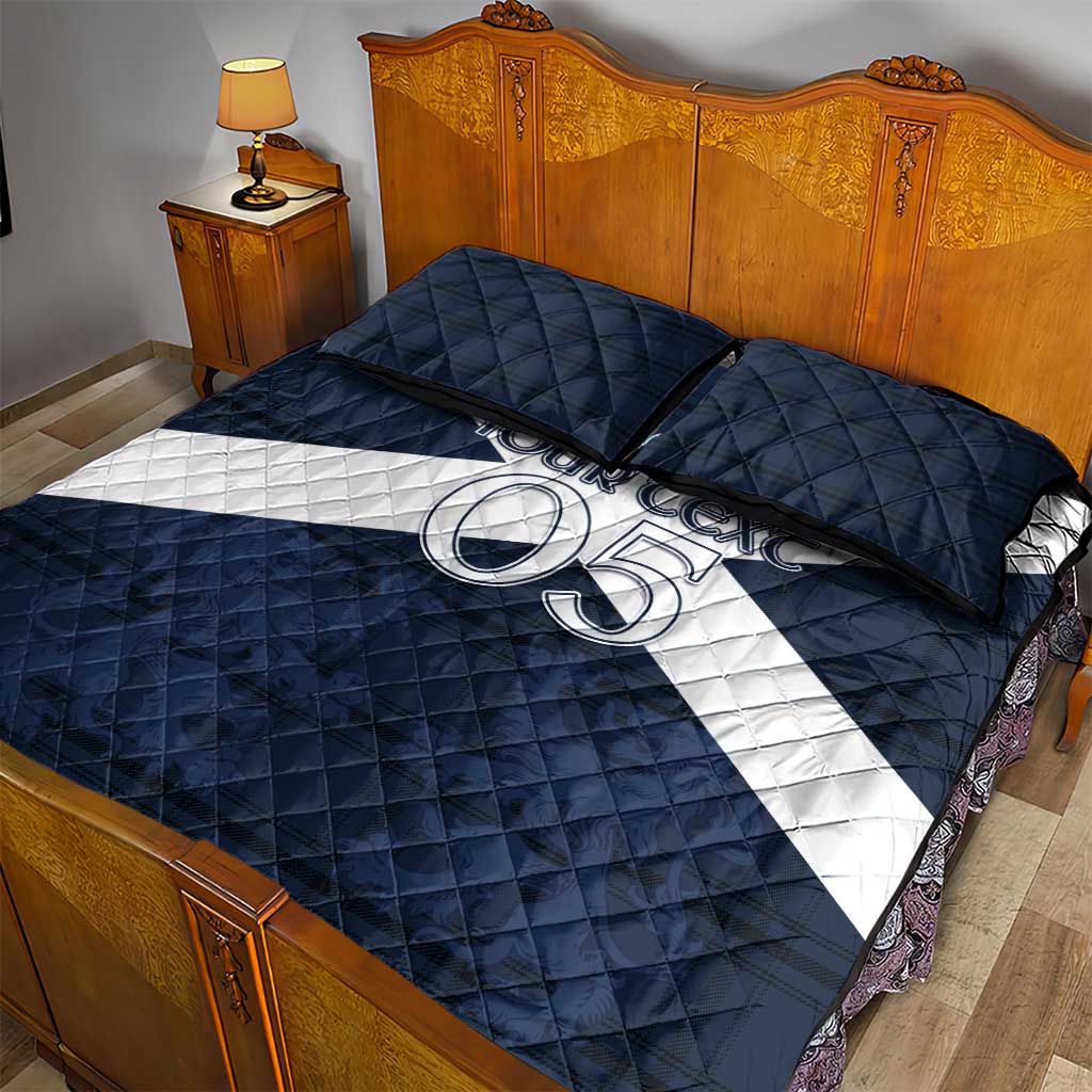 Custom Scotland Tartan Football Quilt Bed Set Flag Style - Wonder Print Shop