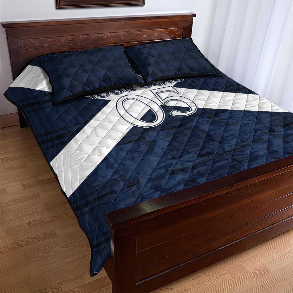Custom Scotland Tartan Football Quilt Bed Set Flag Style - Wonder Print Shop