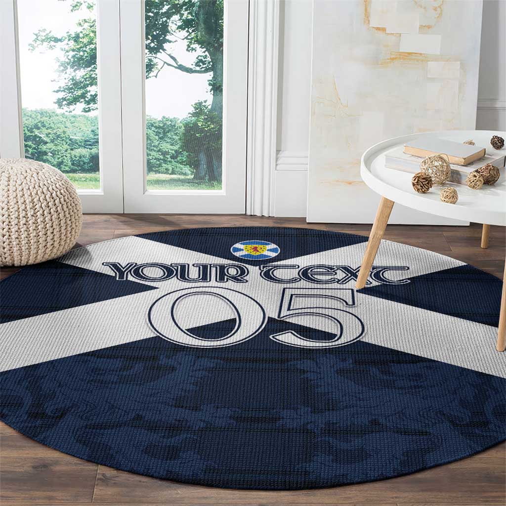 Custom Scotland Tartan Football Round Carpet Flag Style - Wonder Print Shop