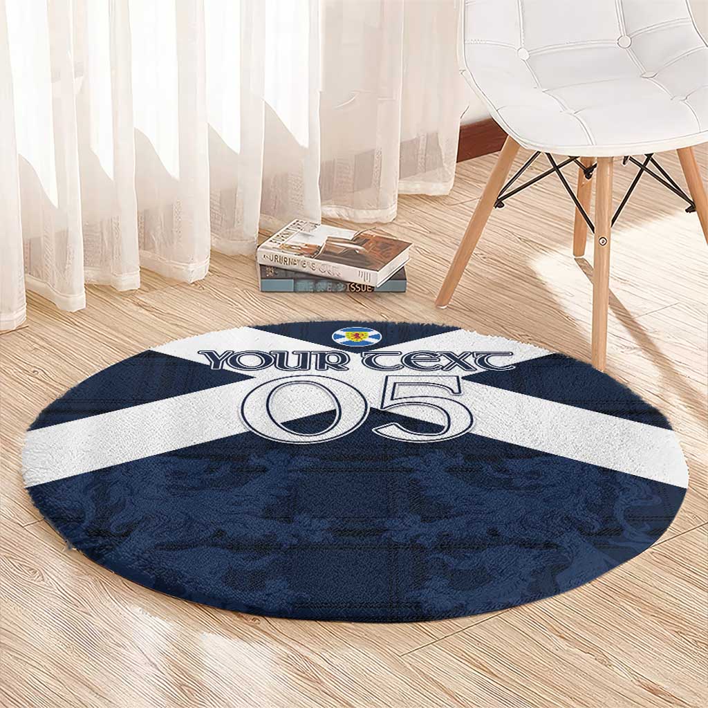 Custom Scotland Tartan Football Round Carpet Flag Style - Wonder Print Shop