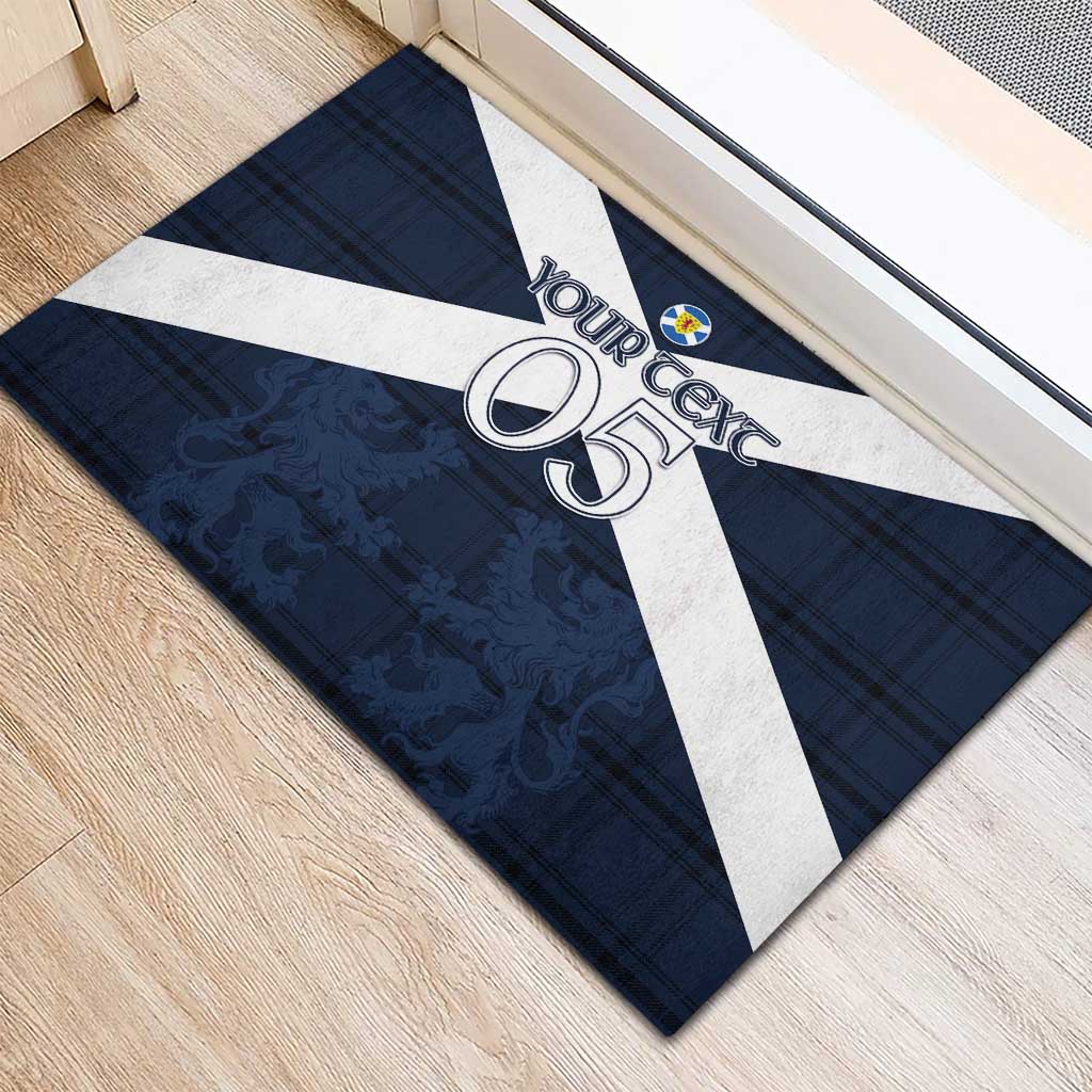 Custom Scotland Tartan Football Rubber Doormat Flag Style - Wonder Print Shop