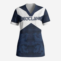 Custom Scotland Tartan Football Scrub Top Flag Style - Wonder Print Shop
