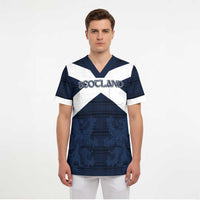 Custom Scotland Tartan Football Scrub Top Flag Style - Wonder Print Shop