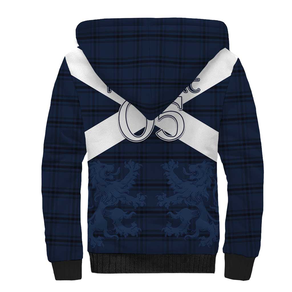 Custom Scotland Tartan Football Sherpa Hoodie Flag Style - Wonder Print Shop